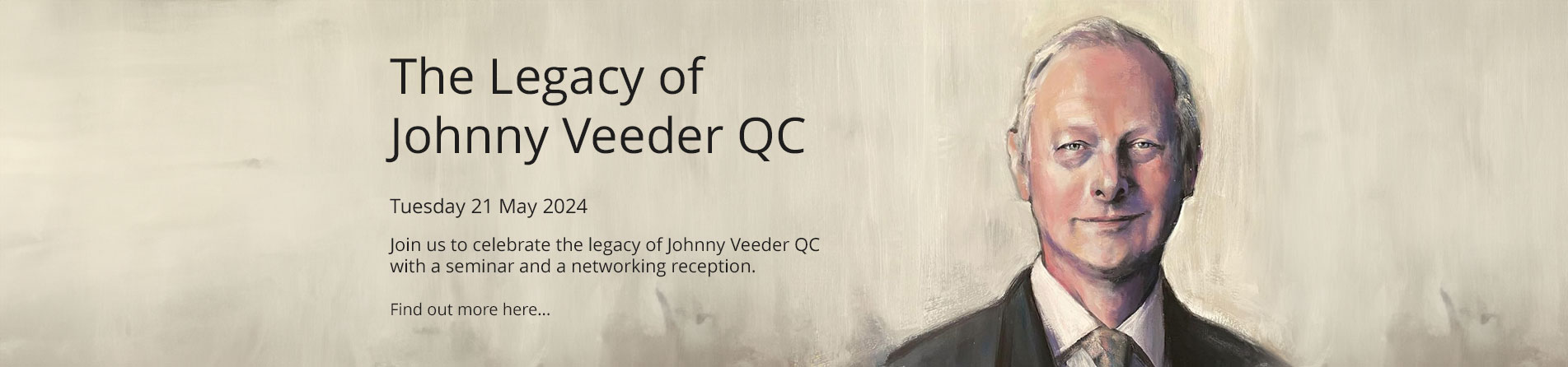 The Legacy of Johnny Veeder QC - Tuesday 21 May 2024